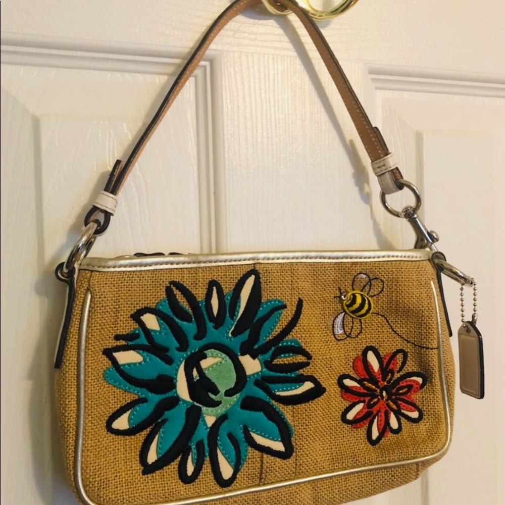 Coach Bumblebee & flower handbag NWOT